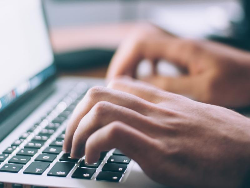 Typing on a computer keyboard