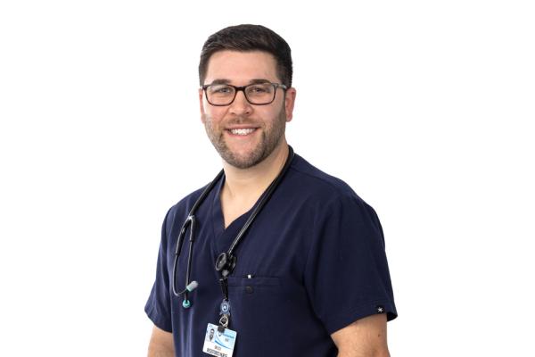 A photo of Brock Cromleigh, Registered Nurse in the Intensive Care Unit.