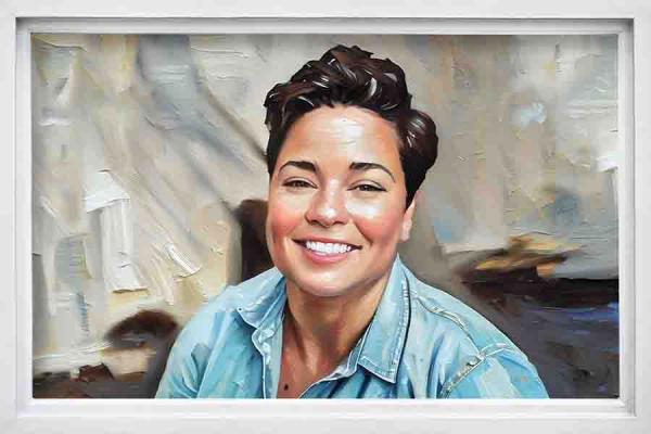 Social worker Kelsey Miller smiles at the camera