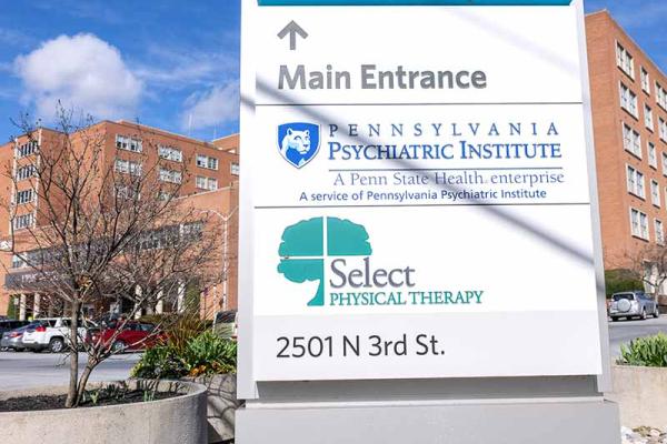 Exterior view of the Pennsylvania Psychiatric Institute building.