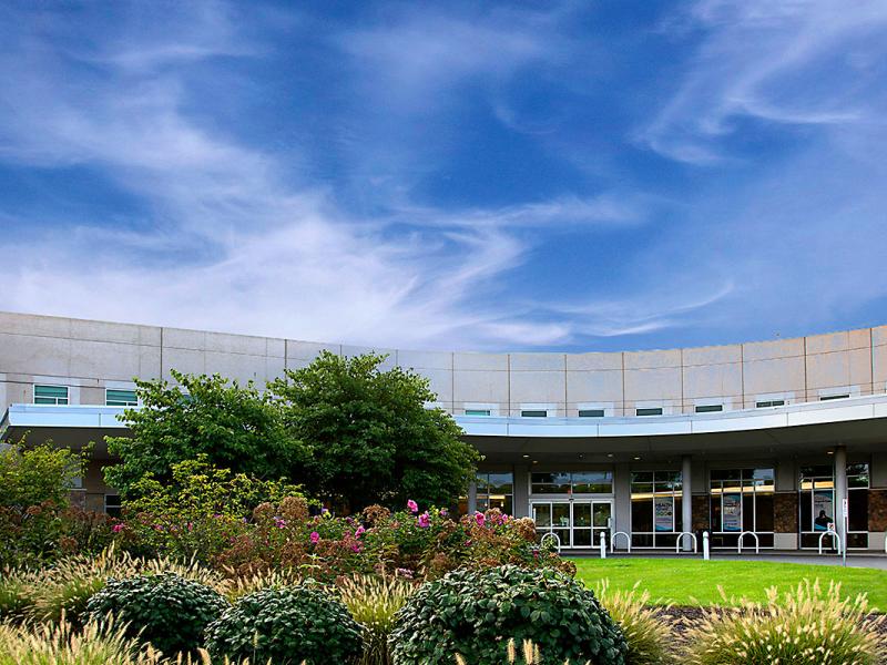 An exterior photo of Penn State Health St. Joseph Medical Center
